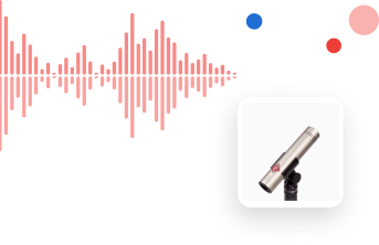 microphone and red waveform