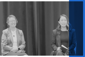 Two women on a panel