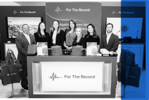 An image of the For The Record team at the Legalweek Booth