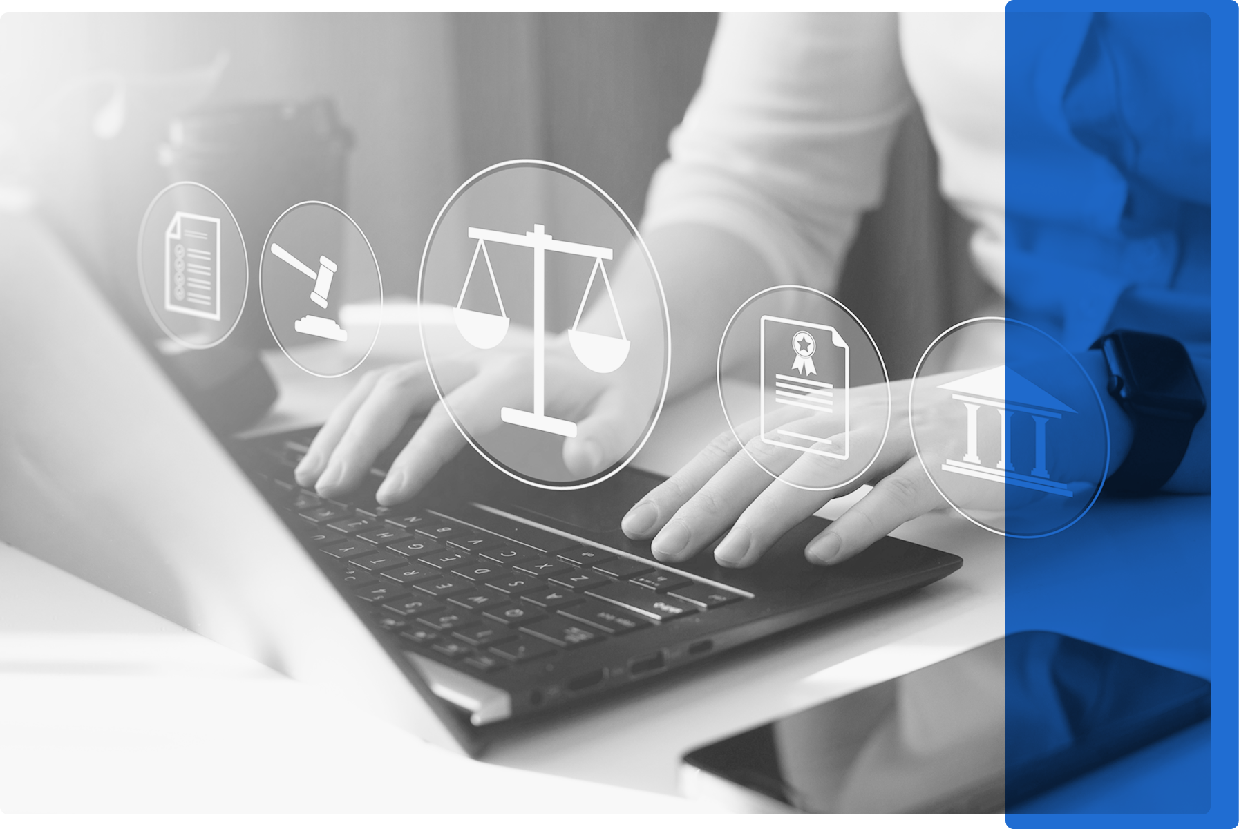 Woman and Justice Symbols_BW